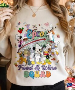 Mickey Friends Figment Remy Epcot Food And Wine Squad Shirt Taste Your Way Around The World Sweatshirt Unisex