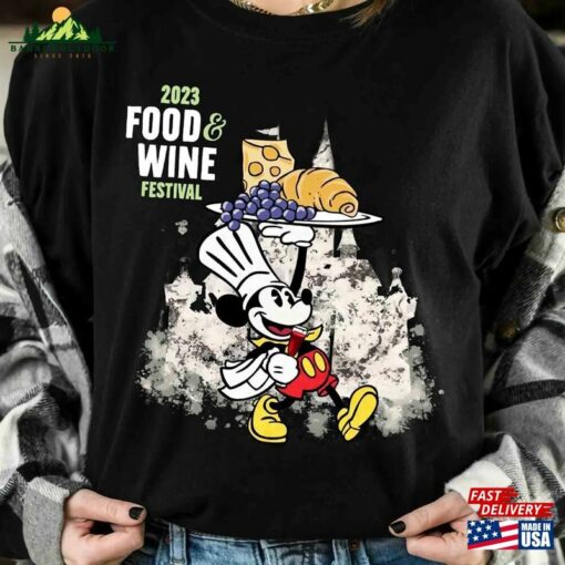 Mickey Mouse Chef Shirt Disney Epcot Center World Tour 1982 Food And Drink Around The Tee Unisex Sweatshirt