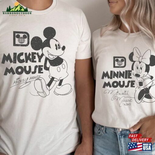 Mickey Sketch Shirt Minnie Tee Vintage And Couple Unisex Hoodie