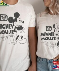 Mickey Sketch Shirt Minnie Tee Vintage And Couple Unisex Hoodie 2
