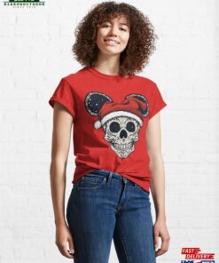 Mickey Skull In A Santa Hat Classic T-Shirt Sweatshirt