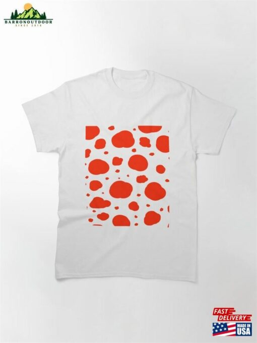 Mid Century Modern Red Black Spots Dalmatian Pattern Classic T-Shirt Unisex