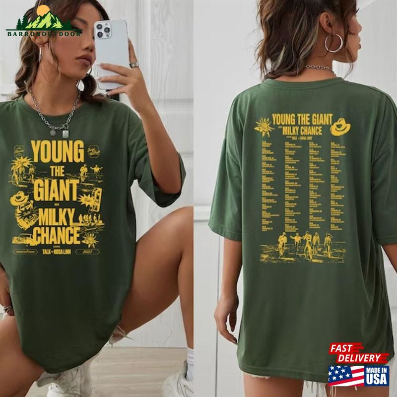 Milky Chance 2023 Young The Giant With Tour Shirt Rock Band Hoodie Summer Tee Sweatshirt Milky Chance 2023 Young The Giant With Tour Shirt Rock Band Hoodie Summer Tee Sweatshirt