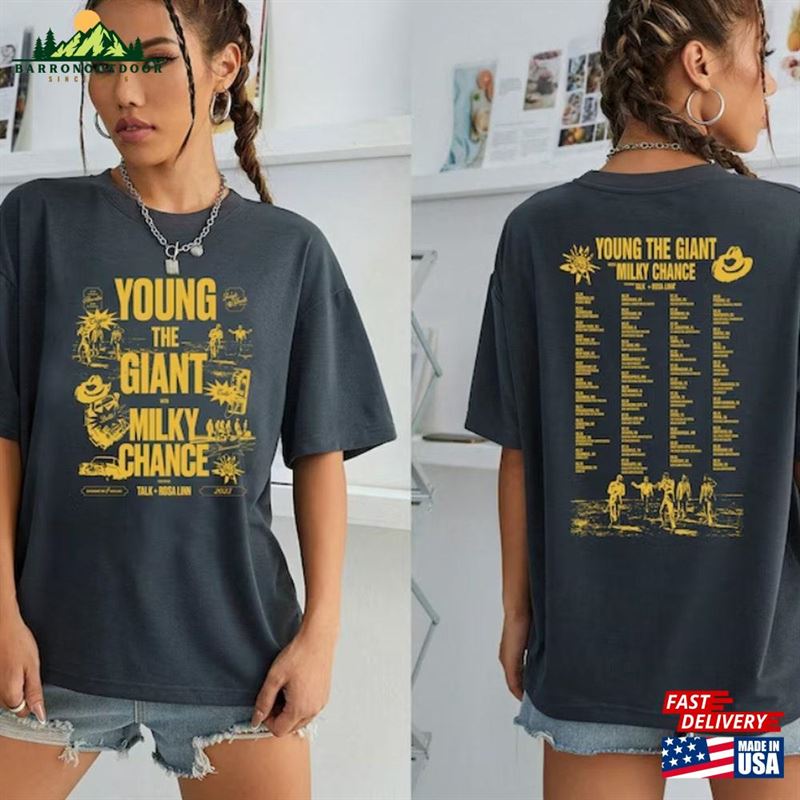 Milky Chance 2023 Young The Giant With Tour Shirt Rock Band Hoodie Summer Tee Sweatshirt Milky Chance 2023 Young The Giant With Tour Shirt Rock Band Hoodie Summer Tee Sweatshirt