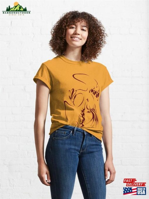 Minimal Phoenix Bordeaux Classic T-Shirt Hoodie Unisex