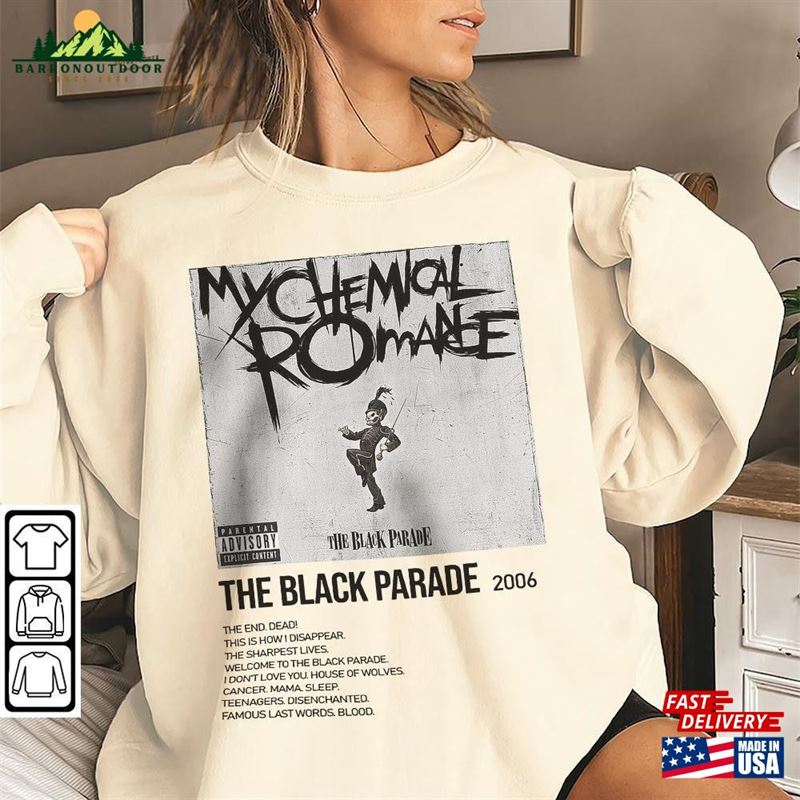 Minimalist Album Music Shirt Chemical Romance The Black Parade Tour Classic Unisex Minimalist Album Music Shirt Chemical Romance The Black Parade Tour Classic Unisex