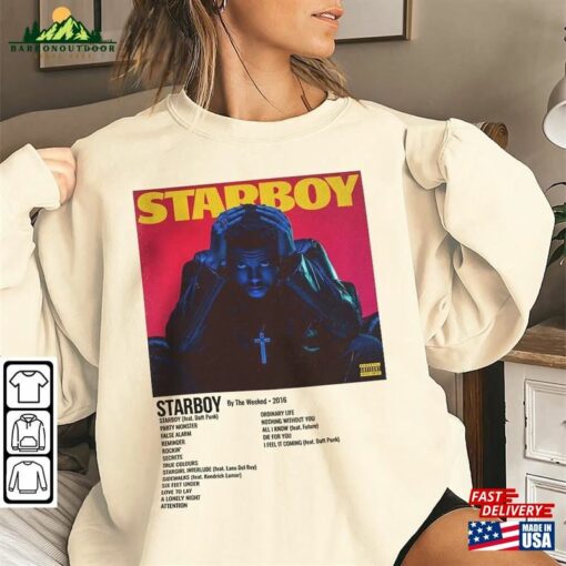 Minimalist Album Music Shirt The Weeknd Starboy Tour T-Shirt Unisex