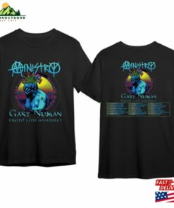 Ministry Spring 2024 Tour Shirt With Gary Numan And Front Line Assembly T-Shirt Hoodie