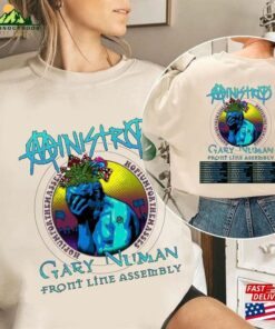 Ministry Spring 2024 Tour With Gary Numan And Front Line Assembly Shirt Band Fan Concert Hoodie Unisex