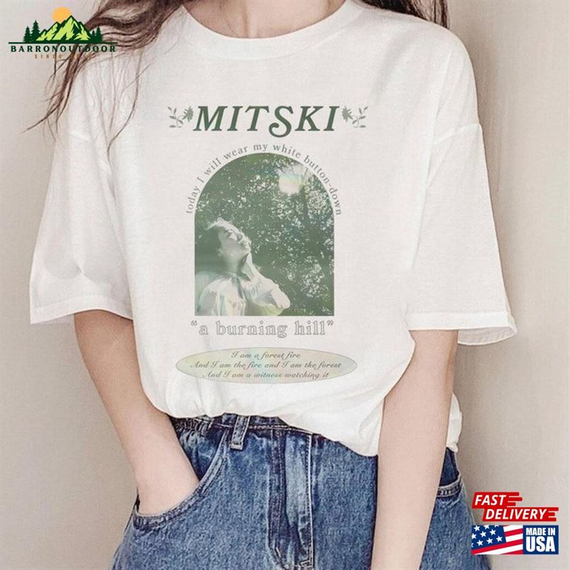 Mit Ski Shirt A Burning Hill T-Shirt Mitski Music Rock Concert Vintage Hoodie Mit Ski Shirt A Burning Hill T-Shirt Mitski Music Rock Concert Vintage Hoodie