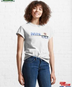 Mn Usa Written Textile Design Classic T-Shirt Sweatshirt Unisex