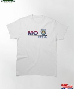 Mo Usa Written Textile Design Classic T-Shirt Hoodie