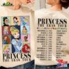 Moana Tiana Jasmine Snow White Elsa Belle Cinderella Merida Princess Tour Shirt Sweatshirt Unisex