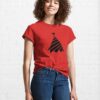 Modern Geometric Christmas Tree On Red Classic T-Shirt Hoodie