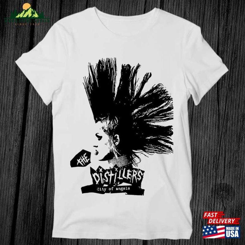 Mohawk The Distillers City Of Angels Rock Punk T-Shirt Unisex Classic Mohawk The Distillers City Of Angels Rock Punk T-Shirt Unisex Classic