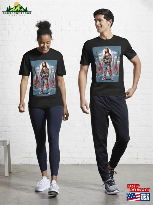 Mona Lisa Tour Eiffel France Active T-Shirt Classic Hoodie
