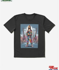 Mona Lisa Tour Eiffel France Active T-Shirt Classic Hoodie
