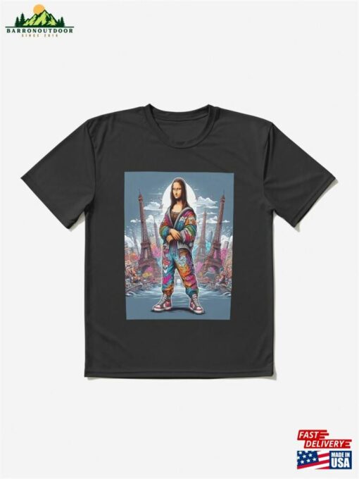 Mona Lisa Tour Eiffel France Active T-Shirt Classic Hoodie