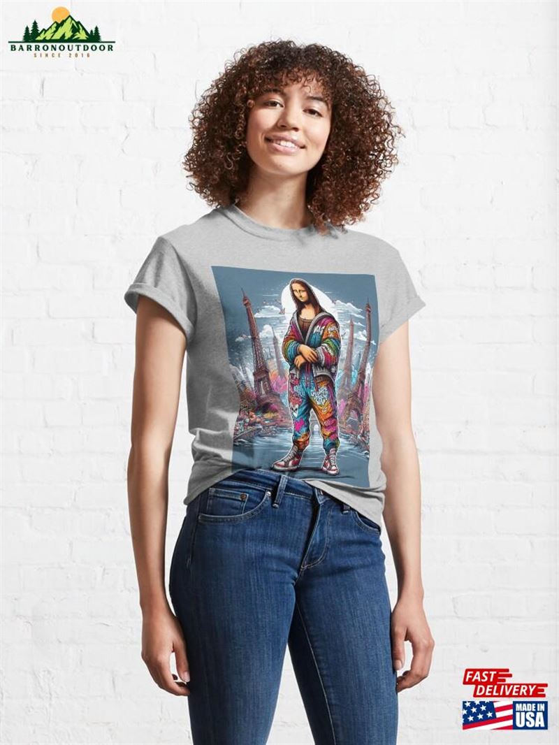 Mona Lisa Tour Eiffel France Classic T-Shirt Unisex Mona Lisa Tour Eiffel France Classic T-Shirt Unisex