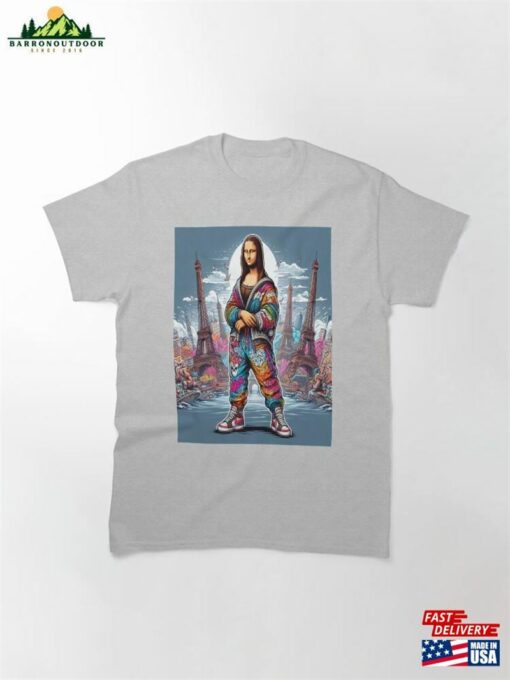Mona Lisa Tour Eiffel France Classic T-Shirt Unisex