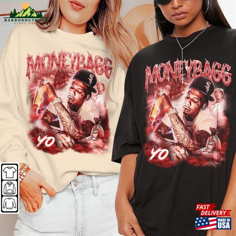 Moneybagg Yo Rap Shirt Double Sided Rapper Bootleg Vintage 90S Y2k Style Classic Hoodie Moneybagg Yo Rap Shirt Double Sided Rapper Bootleg Vintage 90S Y2k Style Classic Hoodie