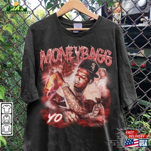 Moneybagg Yo Rap Shirt Double Sided Rapper Bootleg Vintage 90S Y2k Style Classic Hoodie