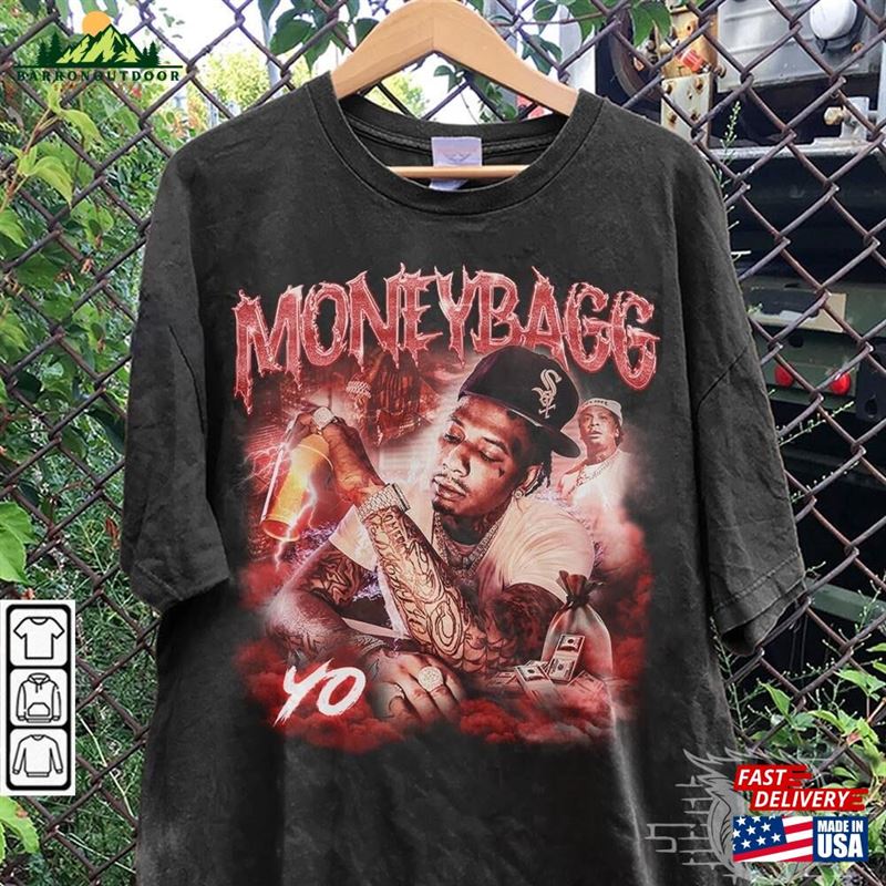 Moneybagg Yo Rap Shirt Double Sided Rapper Bootleg Vintage 90S Y2k Style Classic Hoodie Moneybagg Yo Rap Shirt Double Sided Rapper Bootleg Vintage 90S Y2k Style Classic Hoodie