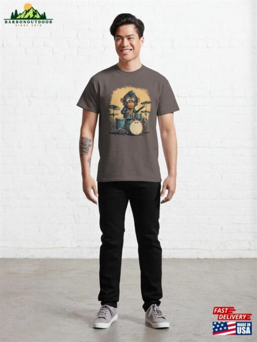 Monkey On The Drums Classic T-Shirt Hoodie