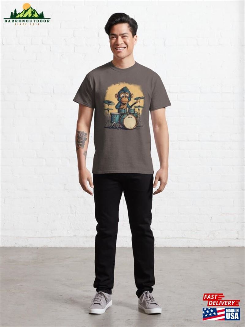 Monkey On The Drums Classic T-Shirt Hoodie Monkey On The Drums Classic T-Shirt Hoodie