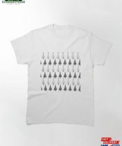 Monochromatic Christmas Tree Pattern Festive Holiday Designs Classic T-Shirt Sweatshirt Unisex