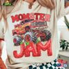 Monster Truck Jam Mom Momster Dadster Kidster Boy Mama Dad T-Shirt Shirt Hoodie Classic