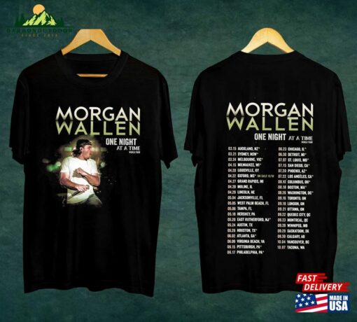 Morgan Wallen Shirt 2023 Tour T-Shirt One Night At A Time Classic Unisex