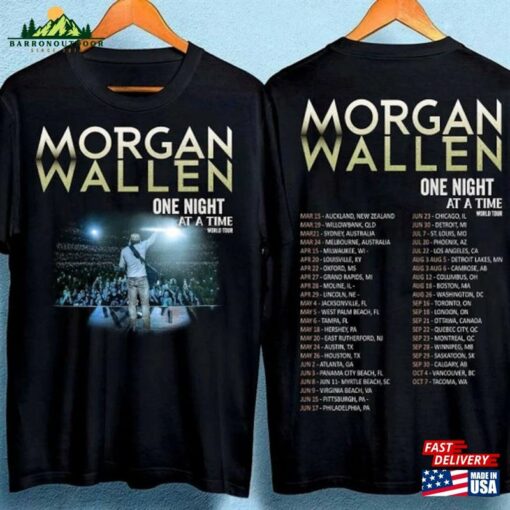 Morgan Wallen Tour 2024 T-Shirt One Night At A Time Country Music Shirt Classic Unisex