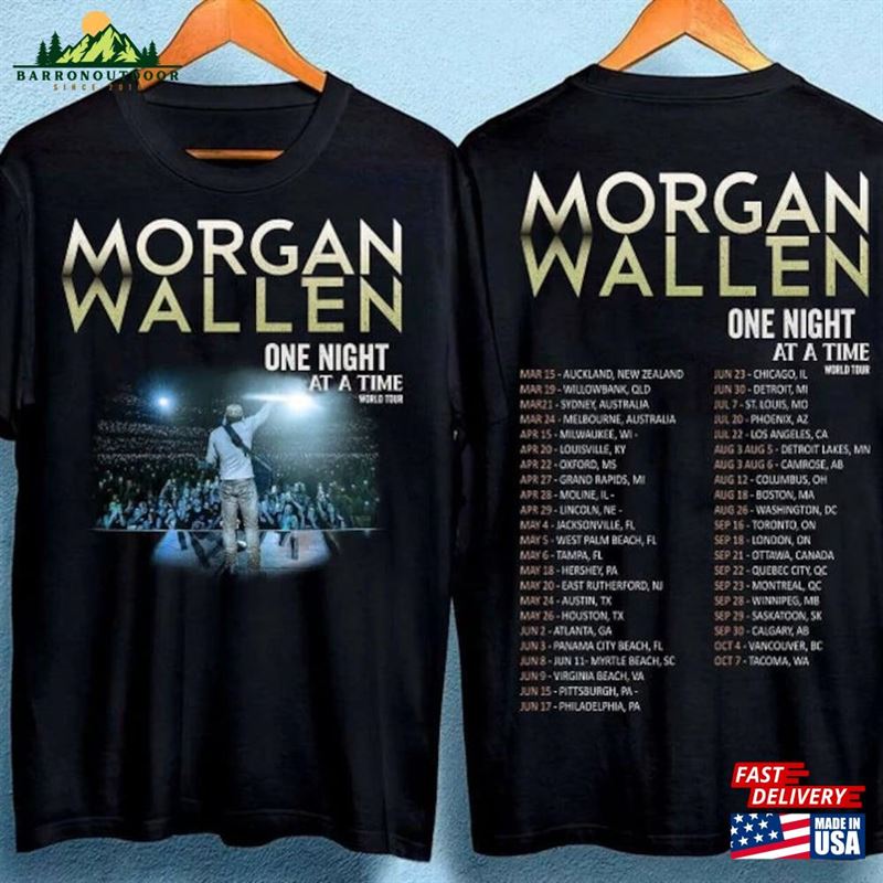 Morgan Wallen Tour 2024 T-Shirt One Night At A Time Country Music Shirt Classic Unisex Morgan Wallen Tour 2024 T-Shirt One Night At A Time Country Music Shirt Classic Unisex