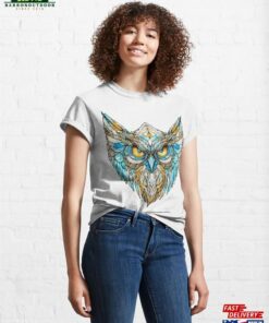 Mosaic Owl Classic T Shirt Hoodie 1