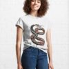 Mosaic Snake And Red Rose Classic T-Shirt Unisex