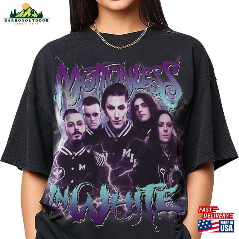 Motionless In White Merch T-Shirt Best Selling Tour Stuff With Galaxy Logo Unisex Motionless In White Merch T-Shirt Best Selling Tour Stuff With Galaxy Logo Unisex