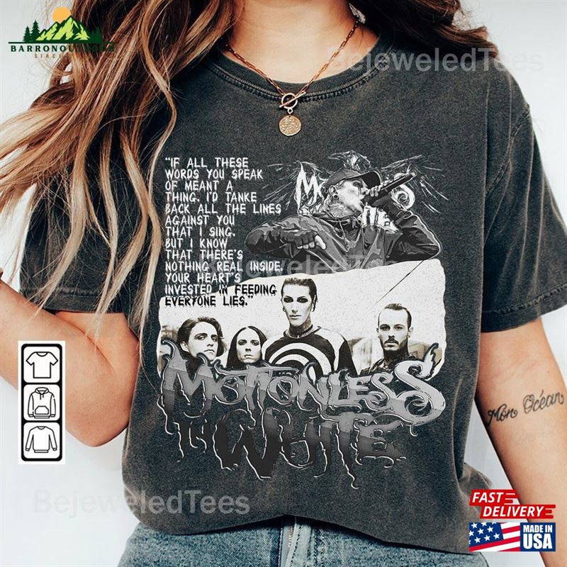 Motionless In White Scoring The End Of 2023 Music Shirt Song Comic Sweatshirt Unisex Hoodie Motionless In White Scoring The End Of 2023 Music Shirt Song Comic Sweatshirt Unisex Hoodie