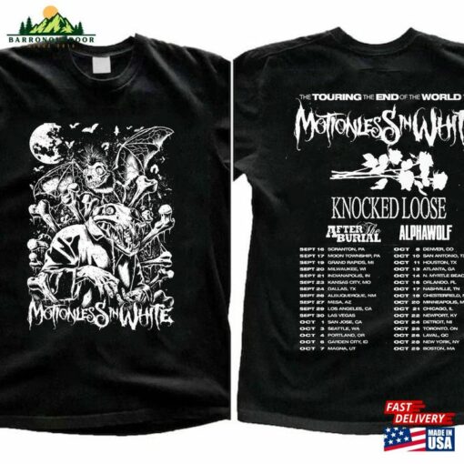 Motionless In White Scoring The End Of World Tour 2023 T-Shirt Us Classic