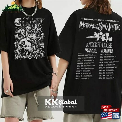 Motionless In White Scoring The End Of World Tour 2023 Tee Us Classic Unisex