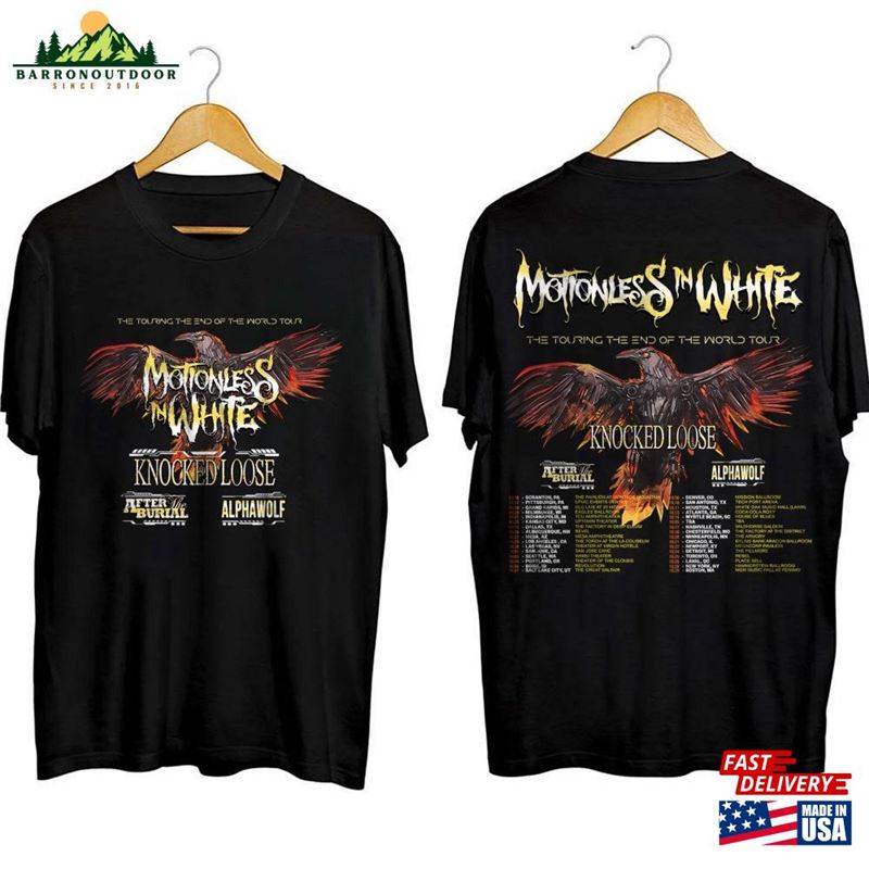 Motionless In White The Touring End Of World Tour Shirt 2023 Concert Unisex T-Shirt Motionless In White The Touring End Of World Tour Shirt 2023 Concert Unisex T-Shirt