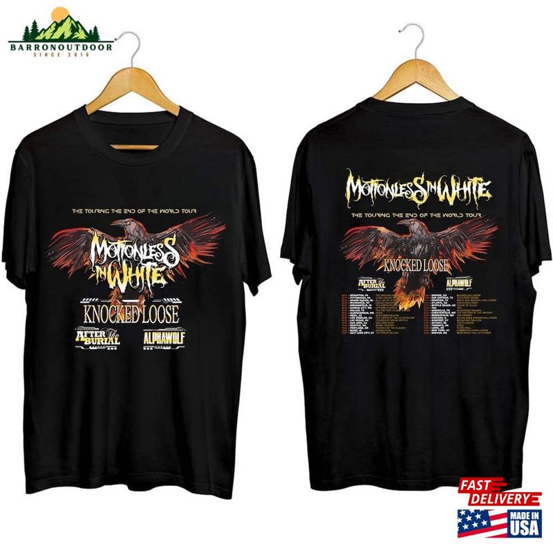 Motionless In White The Touring End Of World Tour Shirt Band Fan T-Shirt Unisex Motionless In White The Touring End Of World Tour Shirt Band Fan T-Shirt Unisex