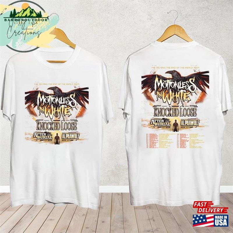 Motionless In White The Touring End Of World Tour Shirt Band Fan Unisex Hoodie Motionless In White The Touring End Of World Tour Shirt Band Fan Unisex Hoodie