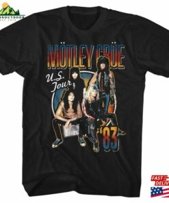 Motley Crue Us Tour 83 Black Adult T-Shirt Sweatshirt Classic