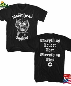 Motorhead Men’s T-Shirt Everything Louder Than Else War Pig Music Band Merch Vintage Graphic Tees Classic Hoodie
