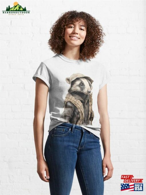 Mr Badger Tasha Tudor Style Classic T-Shirt Hoodie
