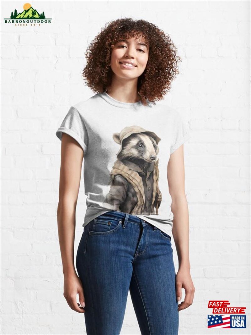 Mr Badger Tasha Tudor Style Classic T-Shirt Hoodie Mr Badger Tasha Tudor Style Classic T-Shirt Hoodie