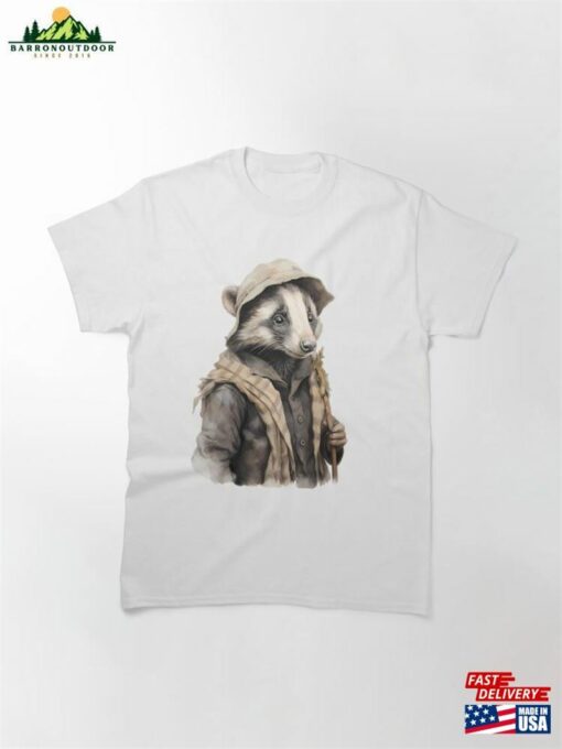 Mr Badger Tasha Tudor Style Classic T-Shirt Hoodie