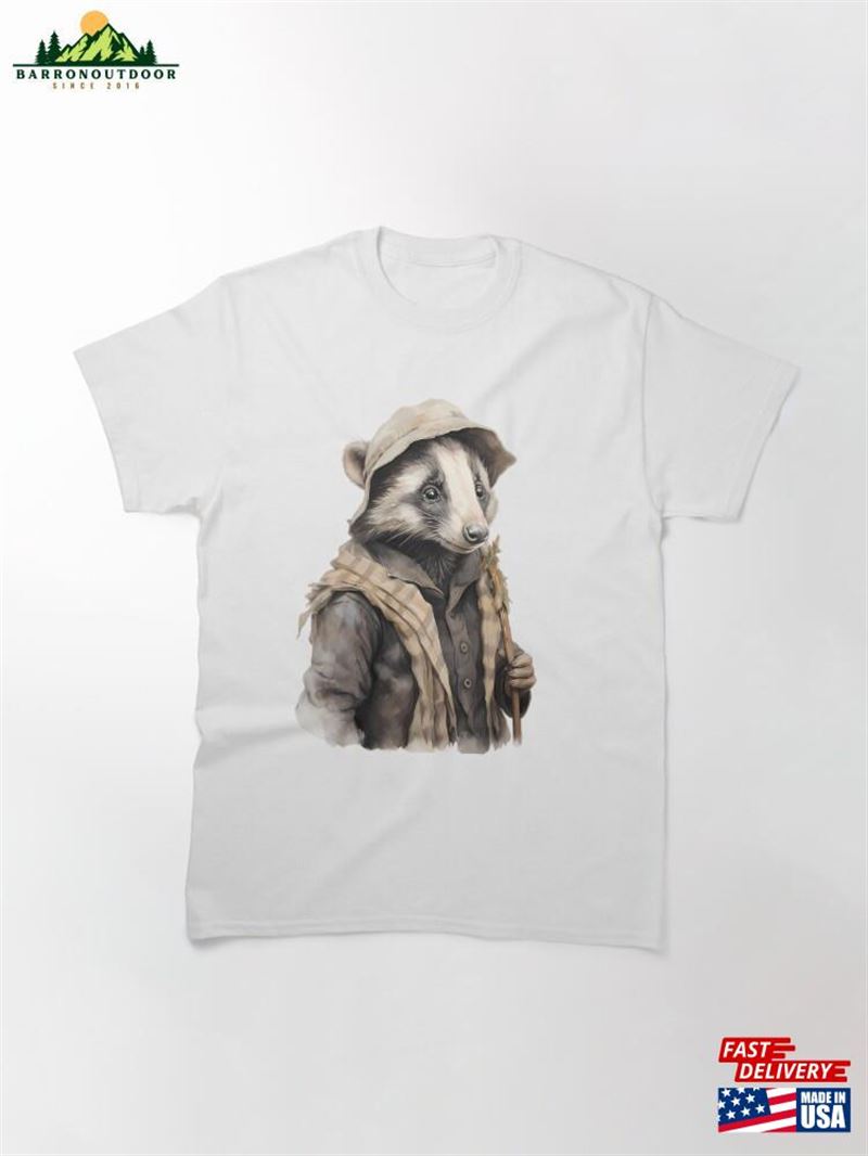 Mr Badger Tasha Tudor Style Classic T-Shirt Hoodie Mr Badger Tasha Tudor Style Classic T-Shirt Hoodie