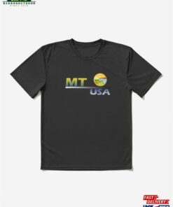 Mt Usa Written Textile Design Active T-Shirt Sweatshirt Hoodie
